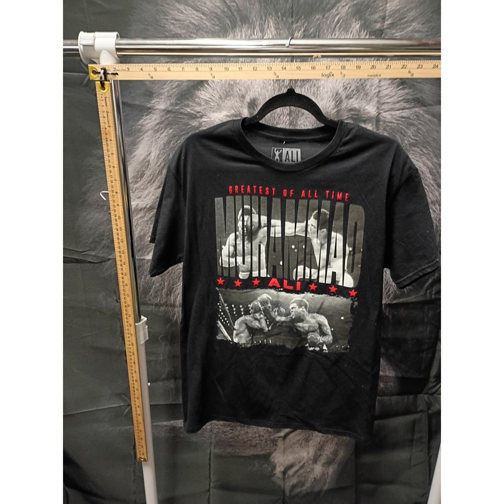 Muhammad Ali Greatest of All Time Black Graphic T-Shirt Mens Medium Boxing GOAT